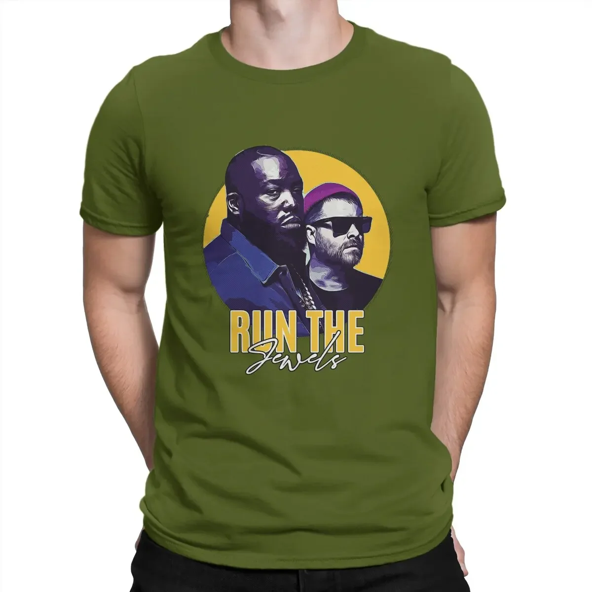 Футболка Cheavyweight в уличном стиле с рисунком аниме Run The Jewels Band Уникальные футболки