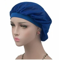 womens satin solid sleeping hat night sleep cap hair care bonnet nightcap for women air conditioning cap hat chemotherapy hat