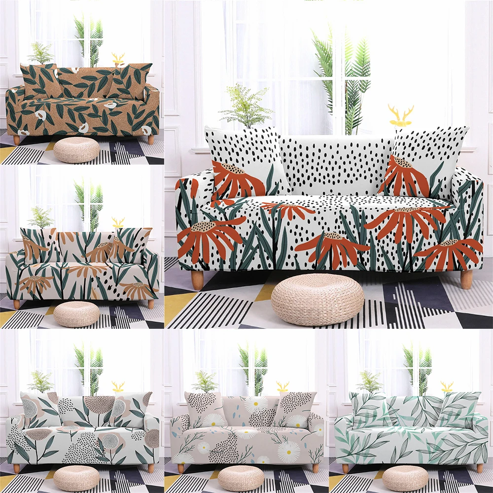 

Retro Flower Pattern Sofa Slipcover Stretch Protector Sofa Covers For Living Room Furniture Home Decoration 1/2/3/4 Seater