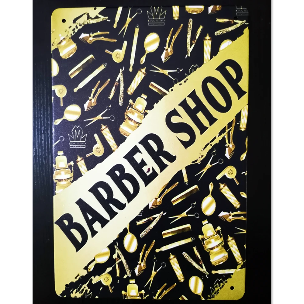 

Tin Sign Metal Painting Shave & Haircut Wall Decor For Barber Shop Tattoo Studio Man Cave Iron Sheet Vintage Wall Art Plaque