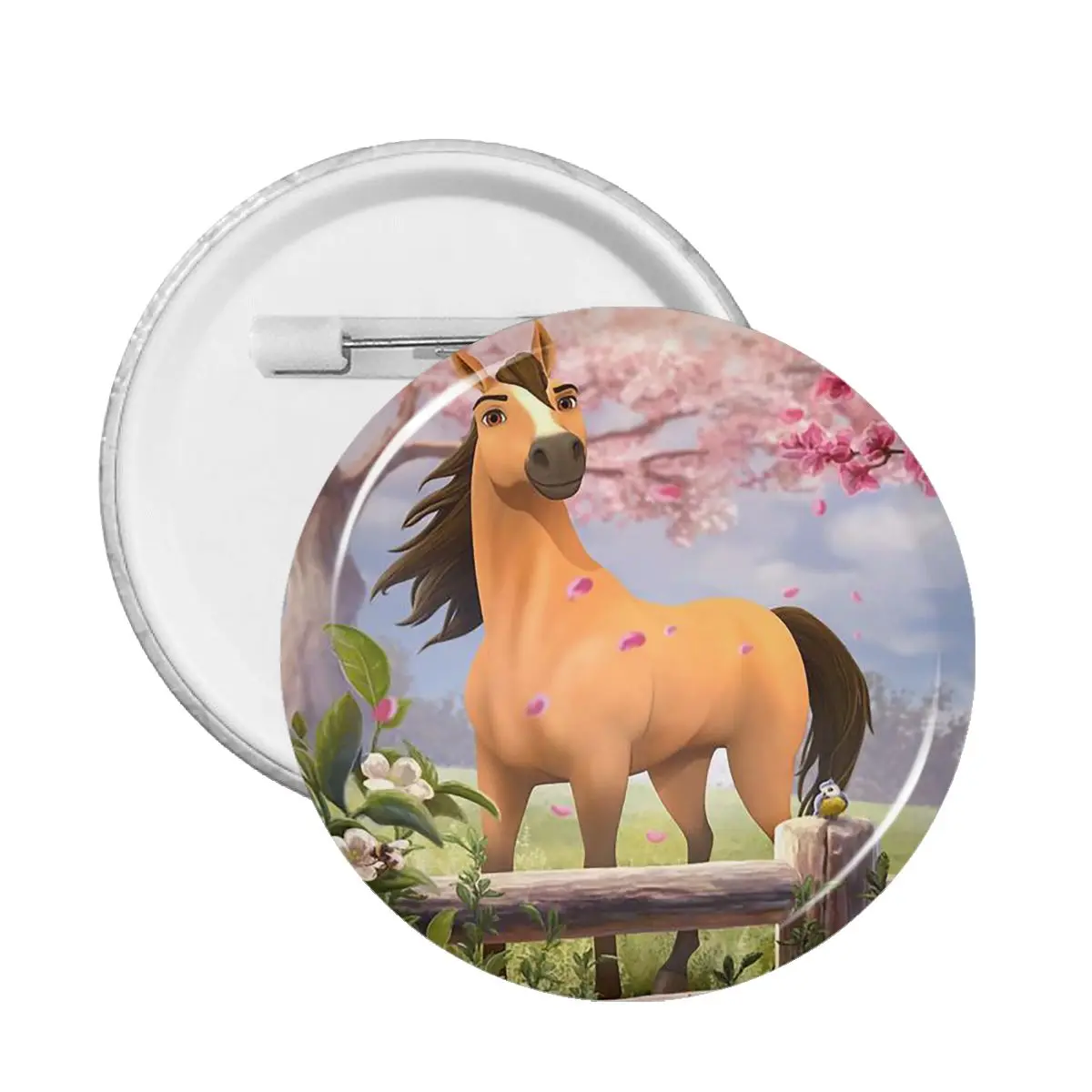 

PVC Spirit Riding Free Horses Soft Button Pin Novelty Badge Lapel Pins Brooch for Hat Anime Fans Collections