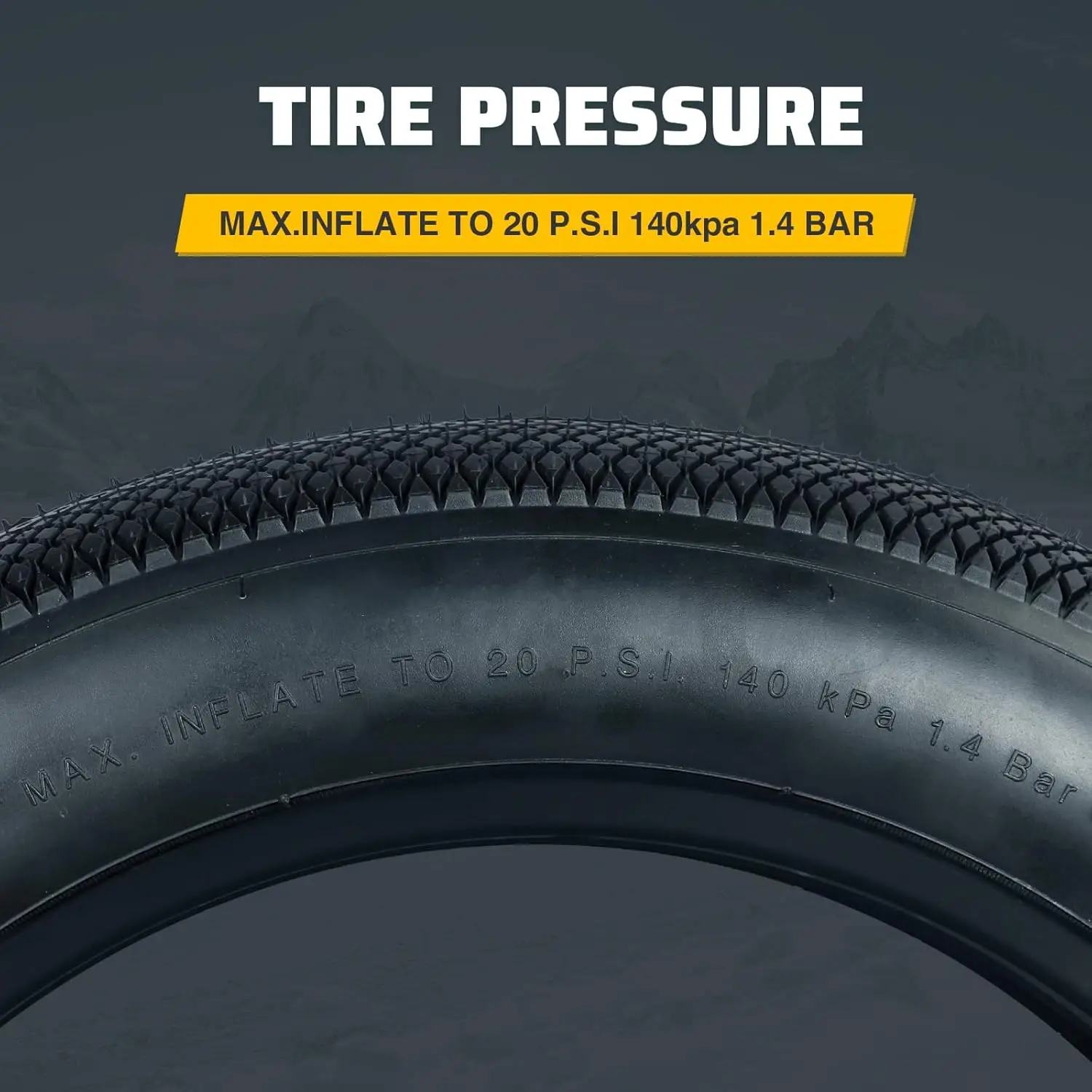 ZUKKA 26x4 E-Bike Fat Tire, высокопроизводительная 26-дюймовая шина для MTB и электровелосипедов, прочная вседорожная рисунок протектора для любых типов местности (art.: 3920d89eced2c) - 3920d89eced2c