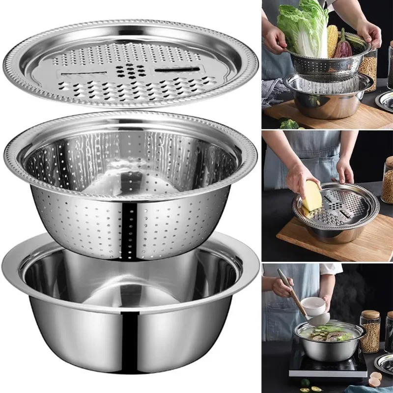 Многофункциональная тёрка из нержавеющей стали чаша для слива промывки