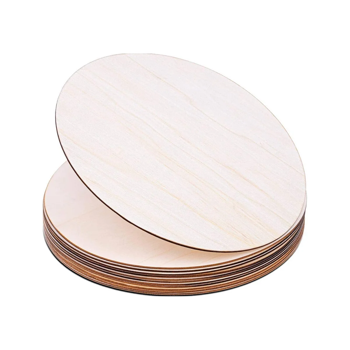 

15PCS Wood Round for DIY Craft Kids Christmas Painting Toys Ornament Wedding Household Decoration Board