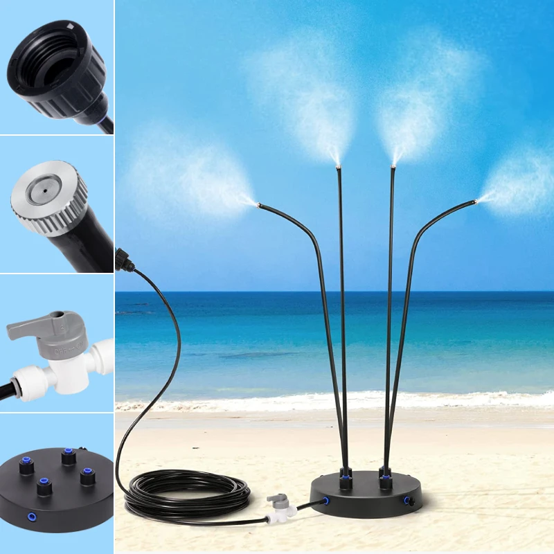 

US/EU Plug Sprayers Stand-up Misting Cooling System Outdoor Patio Stand-Up Spray Cooling System Portable Sprayer Garden Tools