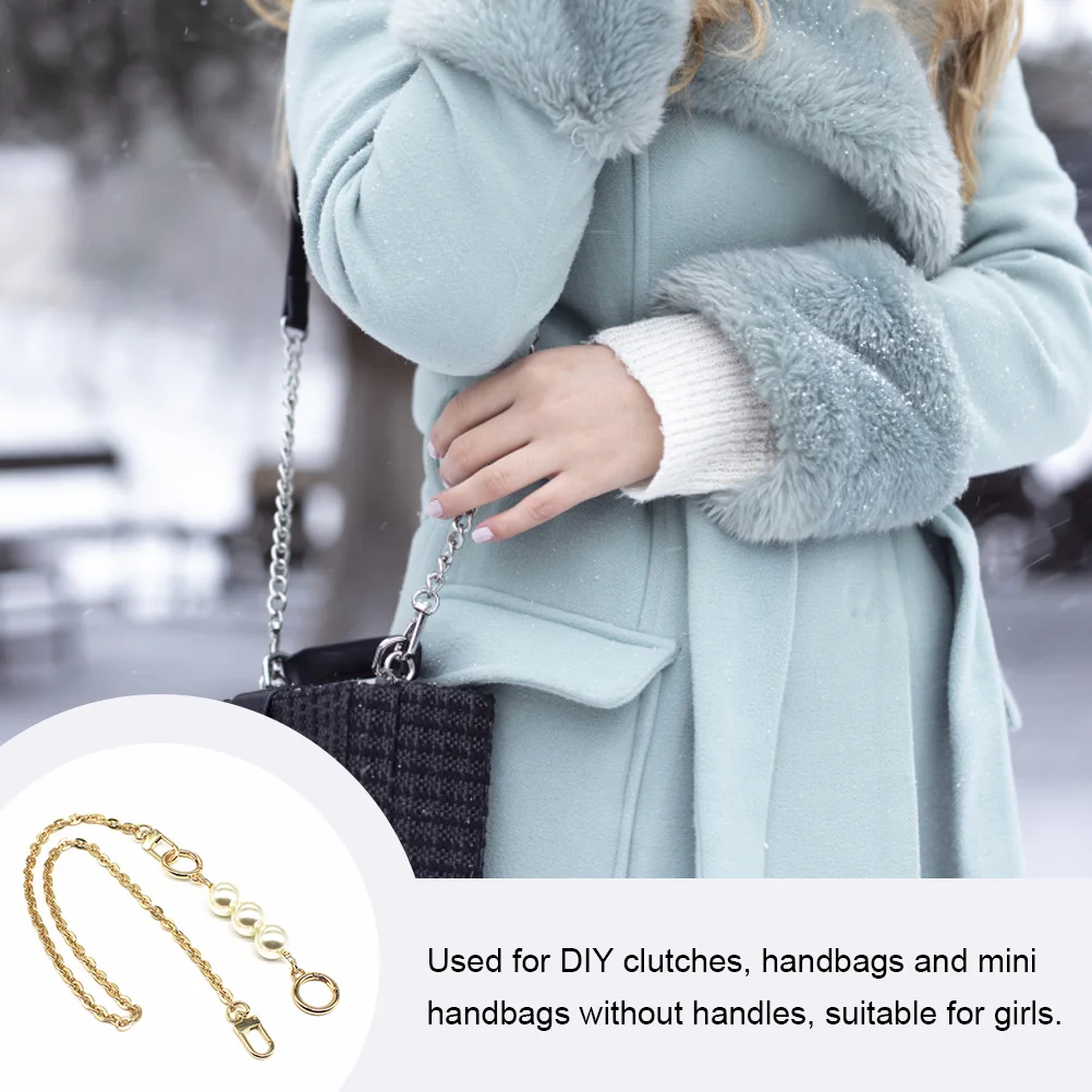 

Handbag Replacement Pearl Design Chain DIY Bag Metal Chain Bag Making Supply