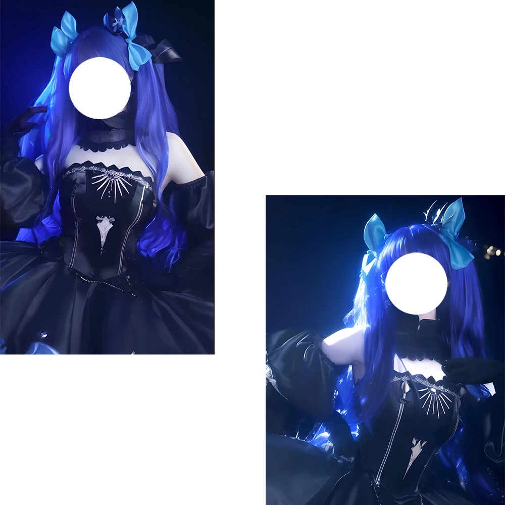 Space Ereshkigal Косплей Парик Синтетический парик из волокна「HSIU」синий фиолетовый