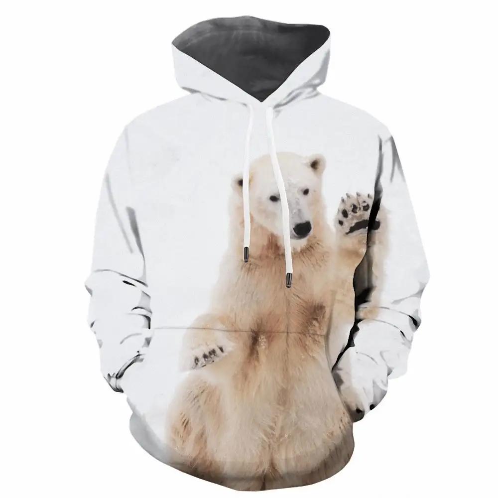 Толстовка мужская с 3D-принтом свитшот капюшоном в стиле хип-хоп принтом белого