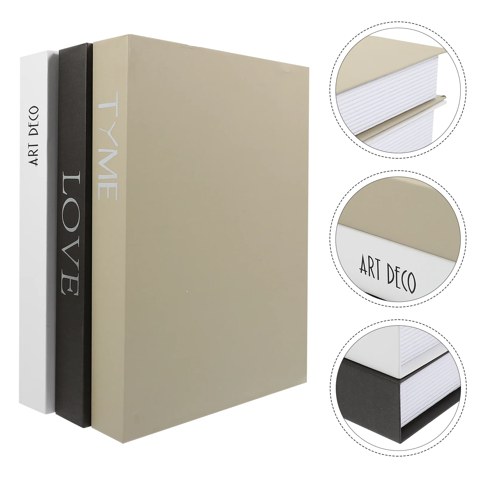 

3 Pcs Imitation Book Decoration Tabletop Fake Adornment Props Room Paper Jam Crafts Office