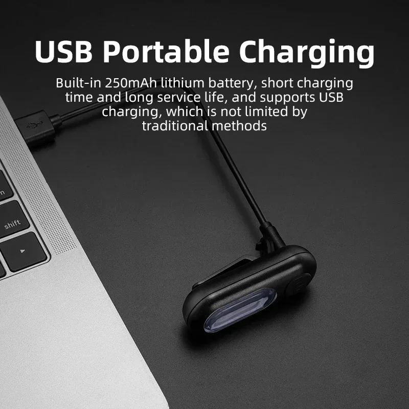 ROCKBROS велосипедный задний фонарь 250 мАч USB перезаряжаемый сверхлегкий