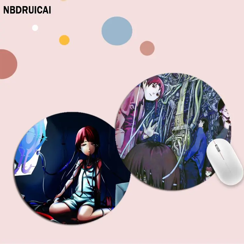 

Serial Experiments Mousepad 22x22cm Round Kawaii Cartoon Anime Gaming Mouse Pad Keyboard Mouse Mats Deskpad for PC Mouse Carpet