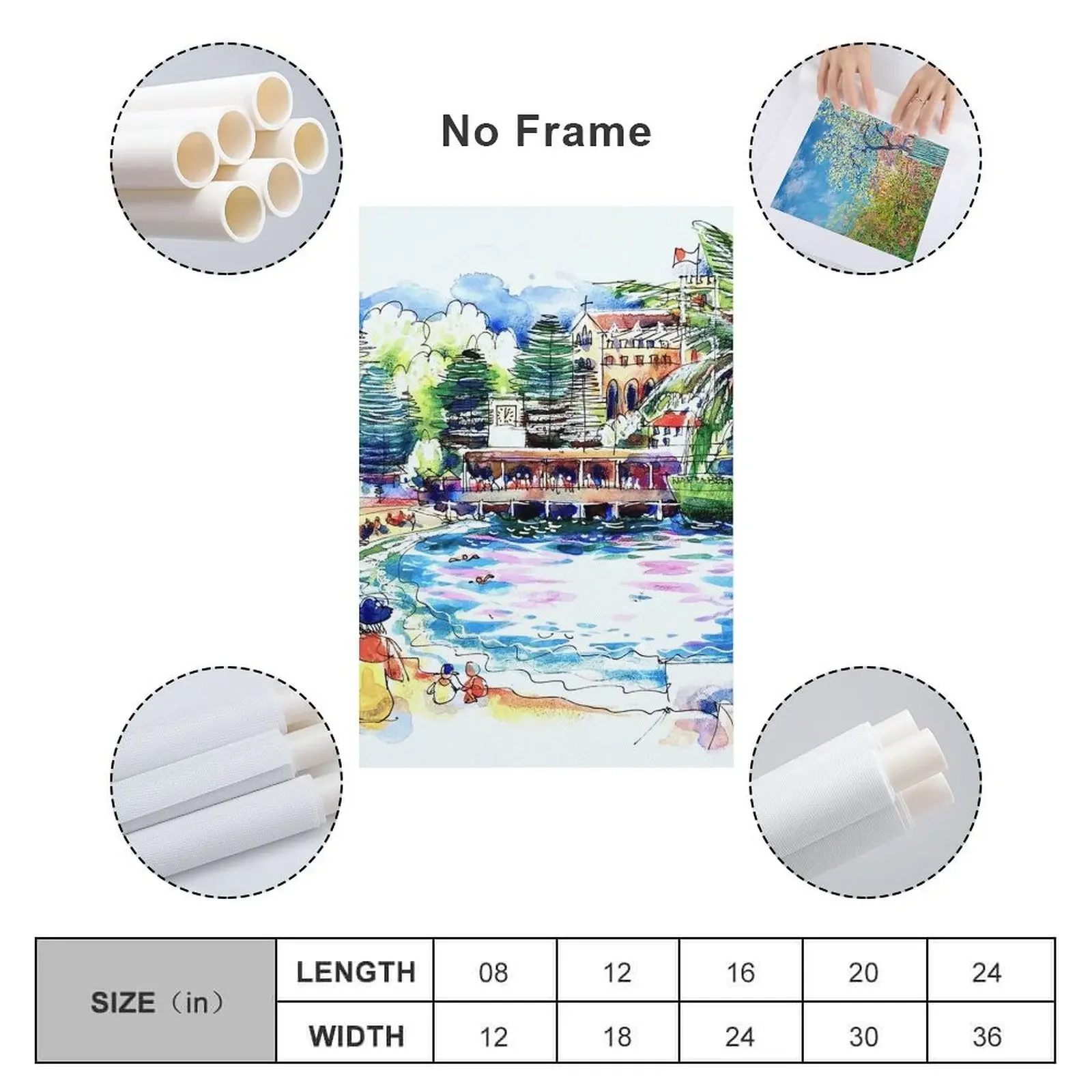 Manly Cove to the wharf Холст Картина плакат эстетический аниме постеры