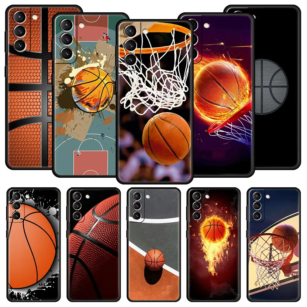 

Баскетбольная корзина с цифрами мягкий чехол для телефона Samsung Galaxy S22 S21 S20 FE Ultra 5G S10 S10E S9 S8 Plus Note 10 20 чехол бампер