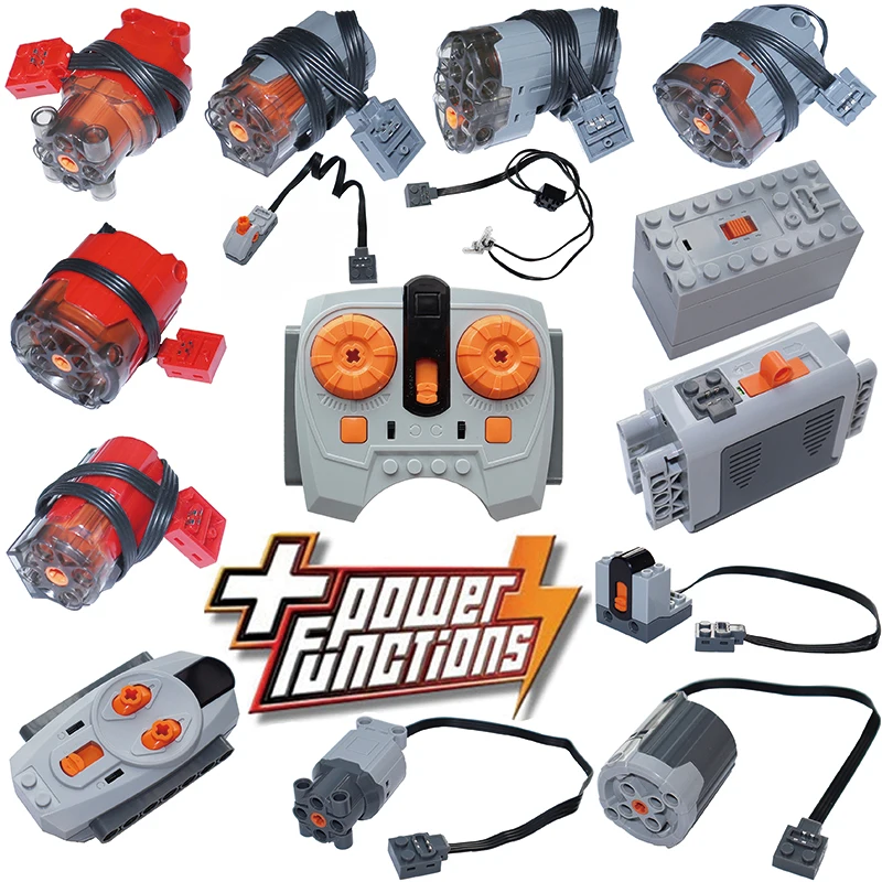 Высокотехнологичный силовой технический серводвигатель, ИК-пульт дистанционного управления, приемник, батарейный блок, запчасти, строительный блок, модель MOC Brick