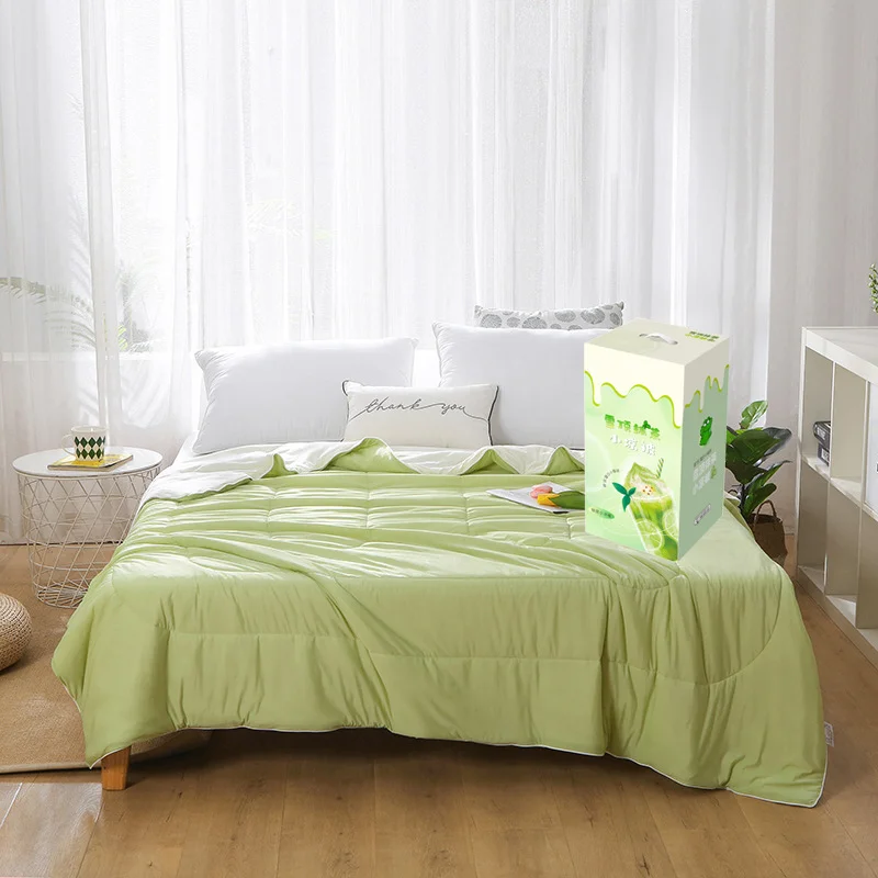 

Летнее одеяло с охлаждающим воздухом, охлаждающий сон из ледяного шелка, новое ощущение, моющееся тонкое постельное белье