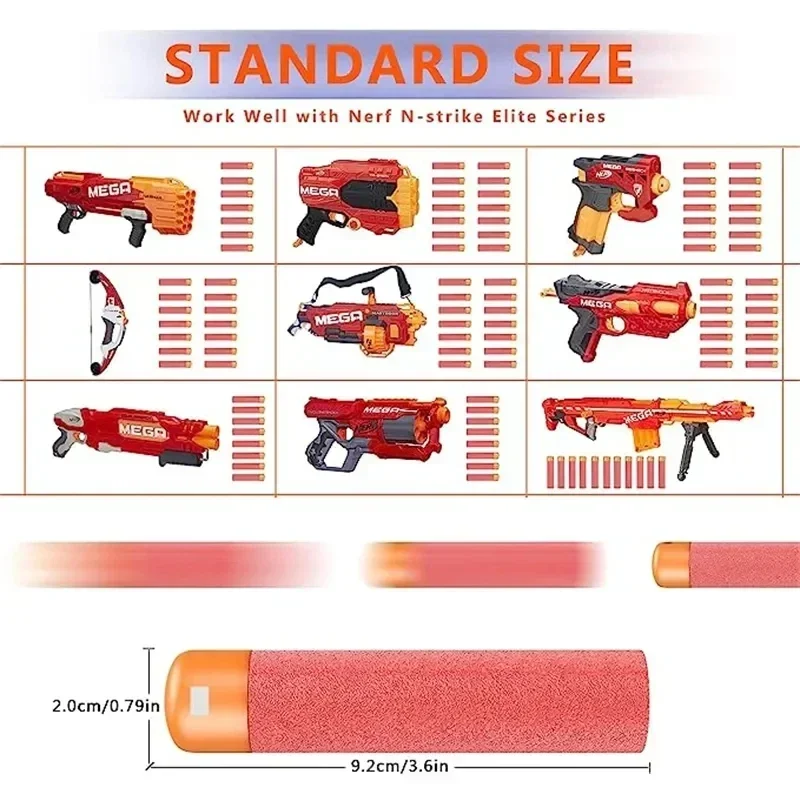 Mega Darts 30 шт. сменный блок совместимые мегапули для игрушечных пистолетов N-Strike Series