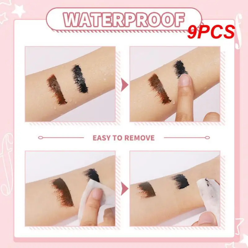 

9PCS Natural Slender Mascara Waterproof Anti-sweat Effects Curling Not Easy To Smudge Long-lasting Natural Easy To Spread