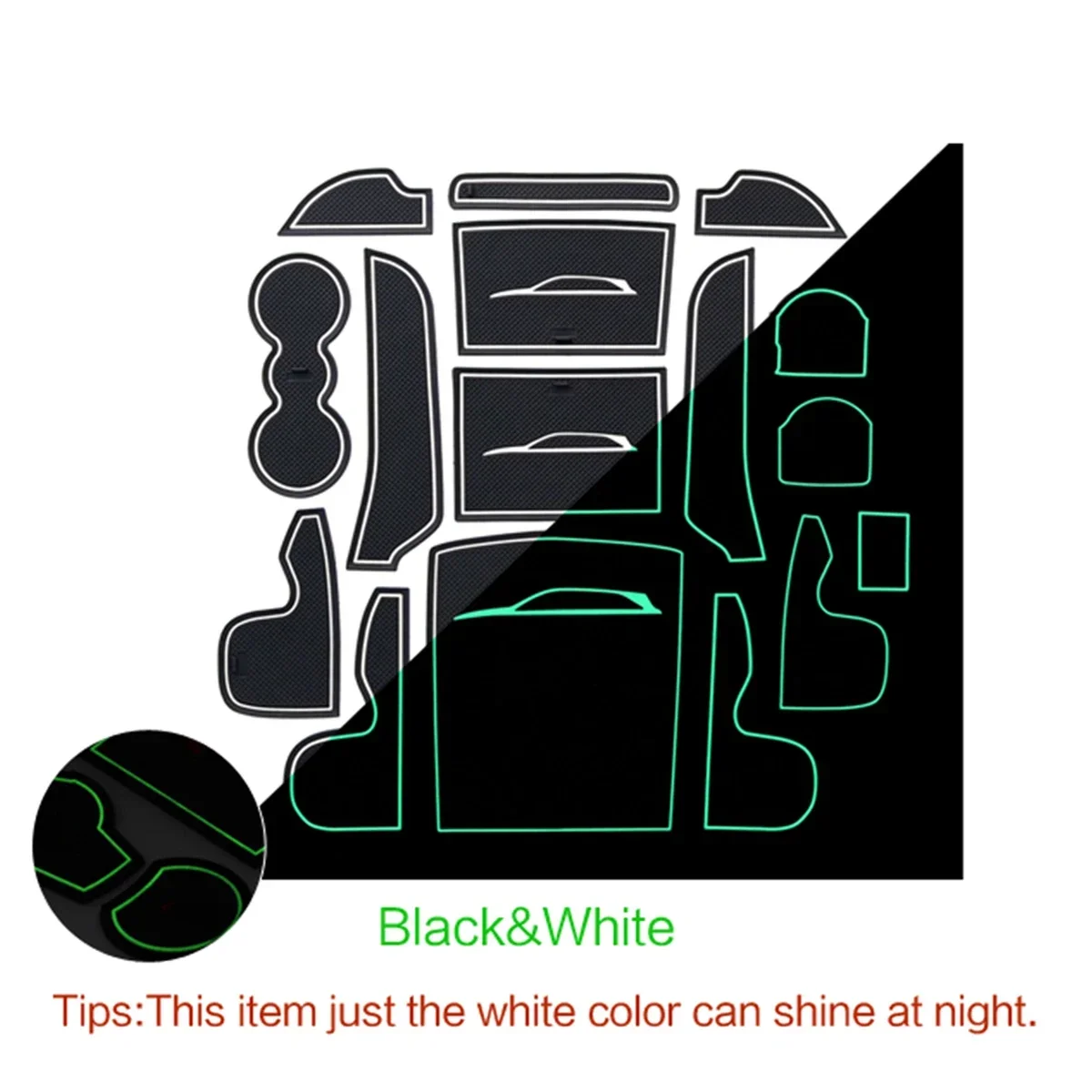 

Автомобильные наклейки, Противоскользящий коврик с прорезями для ворот, резиновые подставки, аксессуары для KIA Sorento 2015, 2016, 2017, 2018, 2019