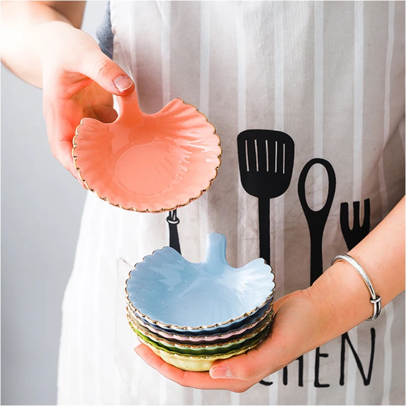 

1pc Ceramics Seasoning Small Dish Shell Color Sauce Dish Seasoning Plate Porcelain Tomato Sauce Mustard Sushi Vinegar Soy Dish