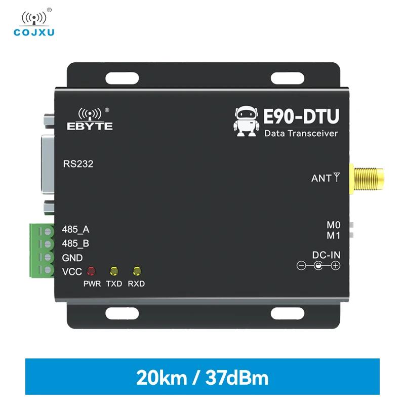 LoRa 433MHz Modem 37dBm long Range RS232 RS485 5W IoT Wireless Transceiver Module Transmitter and Receiver E90-DTU(433L37)-V8