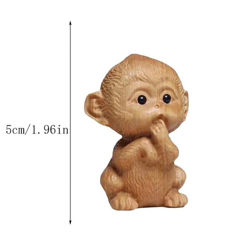 Маленькие статуи животных деревянная ручная резьба древесина Милая