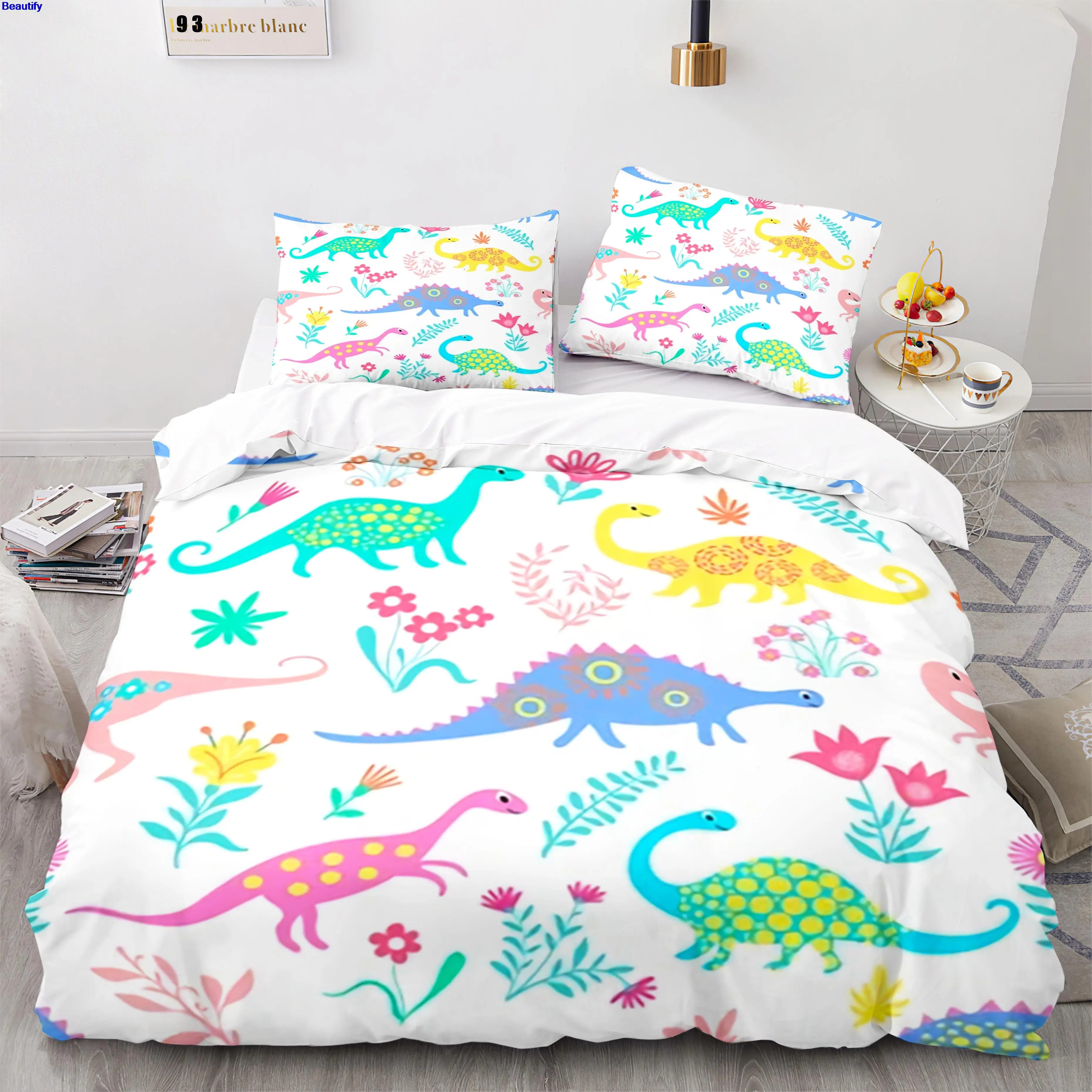 

Beautify Bedding Set Dinosaur Single Twin Full Queen King Size Animal Dinosaur Bed Set Aldult Kid Bedroom Duvetcover Sets