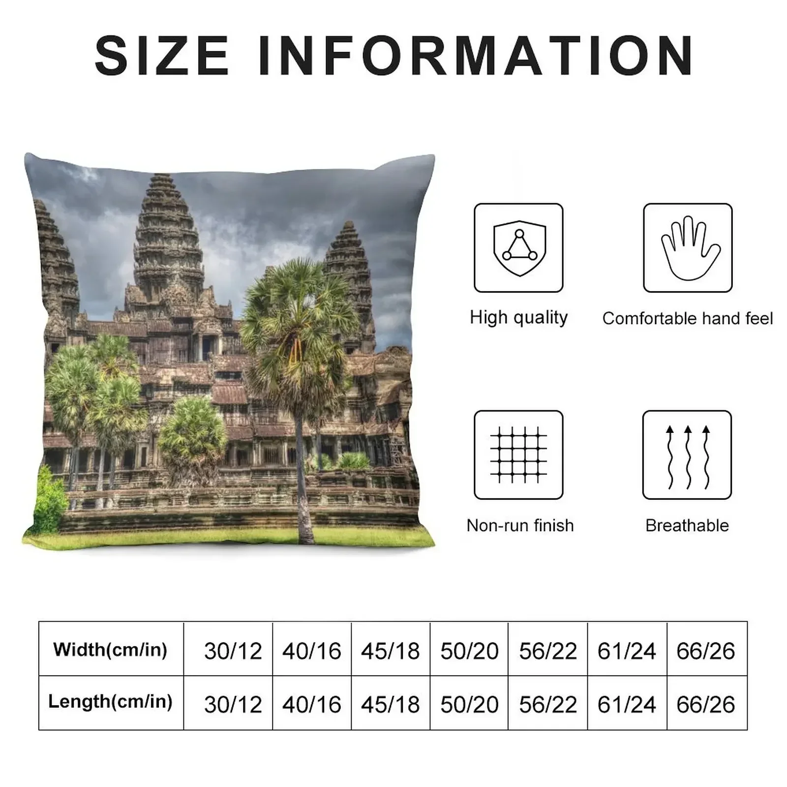 Angkor Wat Temple Cambodia Декоративная подушка Рождественские наволочки Подушки для дивана