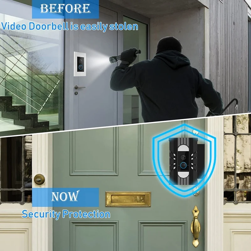 

2Pcs Anti-Theft Video Doorbell Door Mount Camera Safety Security Systems Anti-Theft Accessories Holder Bracket For House