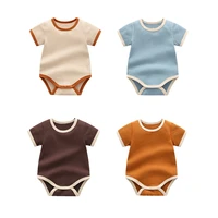 0 24m baby romper 2022 spring summer baby boy girl clothes short sleeved baby one piece triangle jumpsuit soft cotton baby cloth