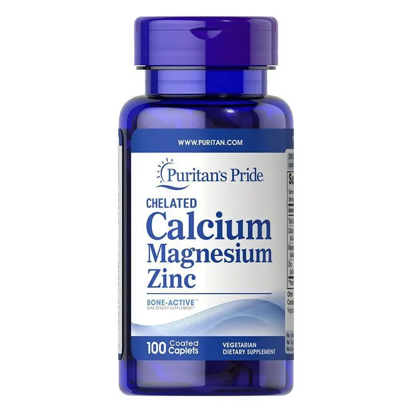 

Chelated Calcium Magnesium Zinc Tablets Supplement Body Elements For Middle-Aged And Elderly People 100Caplets