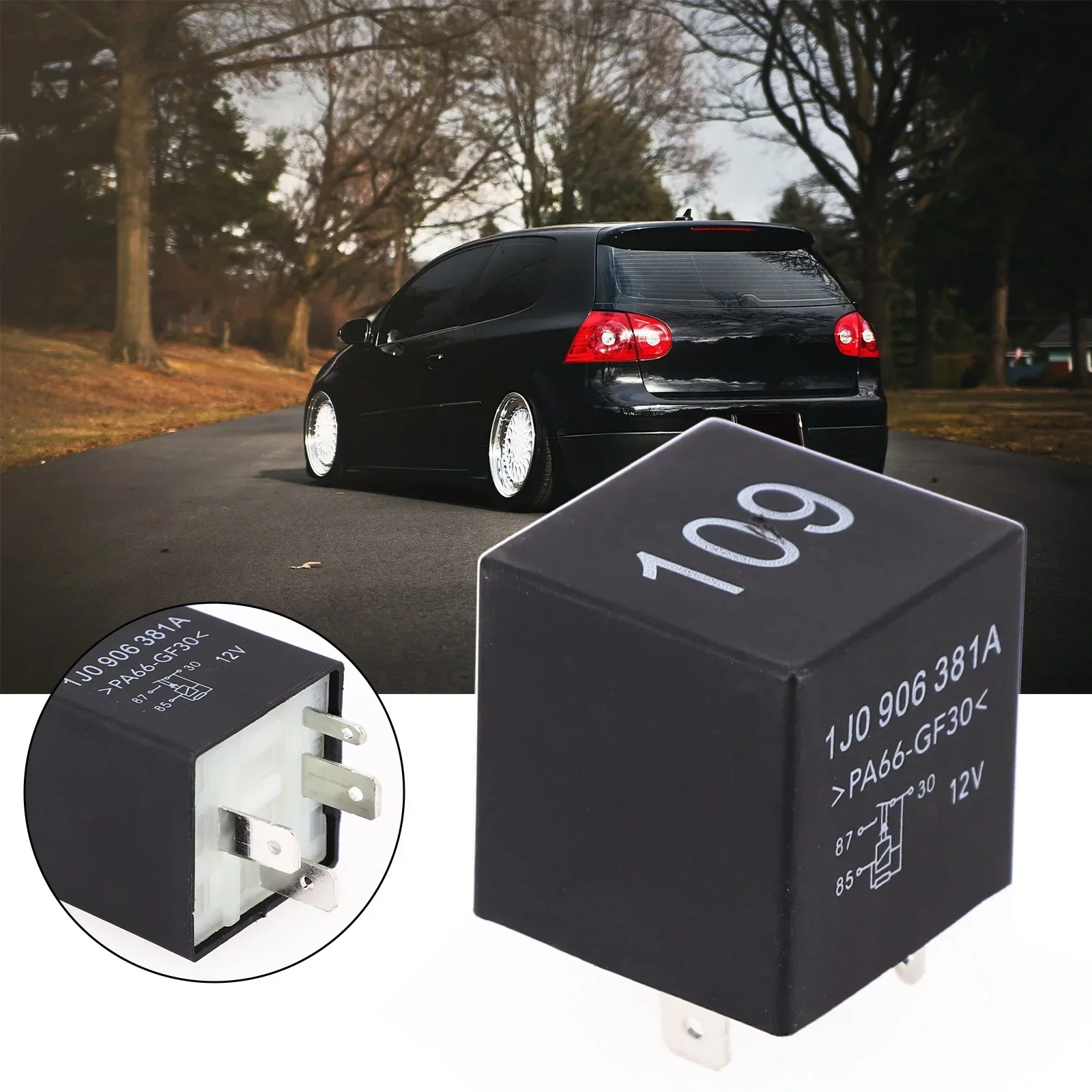 Реле насоса ЭБУ топливного 1008300003 1J 0906381 A 357906381 4-контактный для Skoda из пластика и