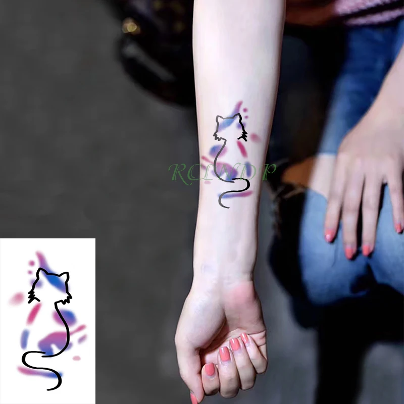 

Waterproof Temporary Tattoo Sticker Cat Tatto Stickers Flash Tatoo Fake Tattoos Hand Leg Arm Back for Kids Men Women child