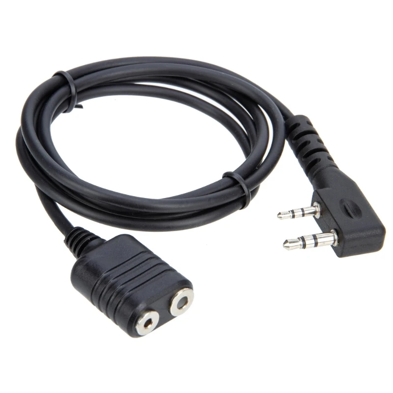 2Pin K Type Walkie Talkie Extension Cable for UV-5R BF-888s 2 Way Radio Parts