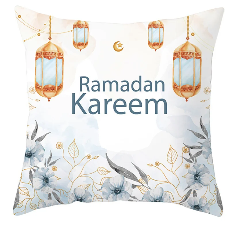 

Pink Golden Moon Printing Pillowcase Living Room Ethnic Style Star Lamp Cushion Cover 45X45 Home Sofa Decoration Velvet J1783