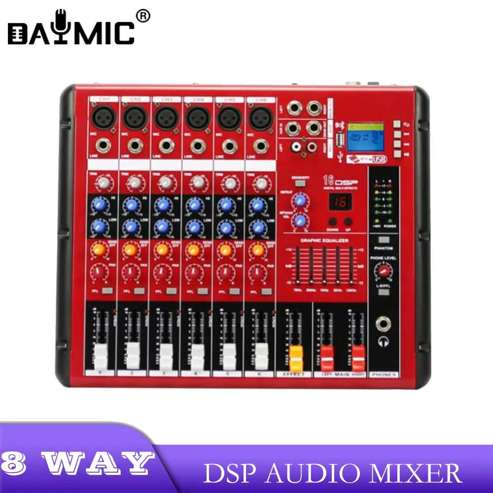 

Factory Wholesale Professional 8 Channel Power Digital Echo DSP Effector Audio Mixer For Stage Performance