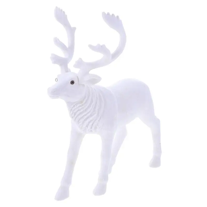 

Украшение для дома в форме лося, шикарное настольное украшение, домашнее флокирующее украшение, поделки
