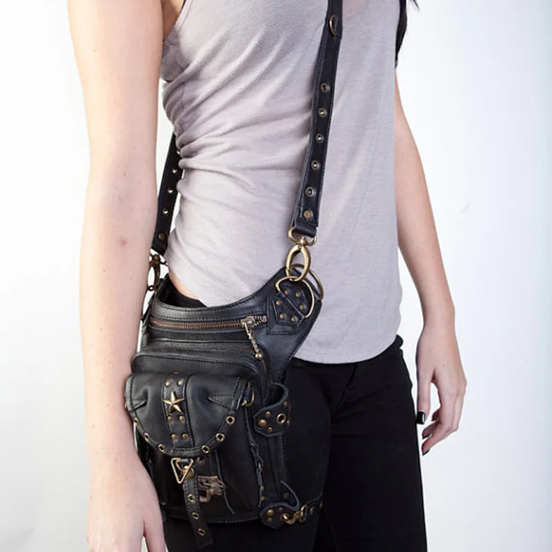 Полиуретановые поясные сумки в винтажном стиле
