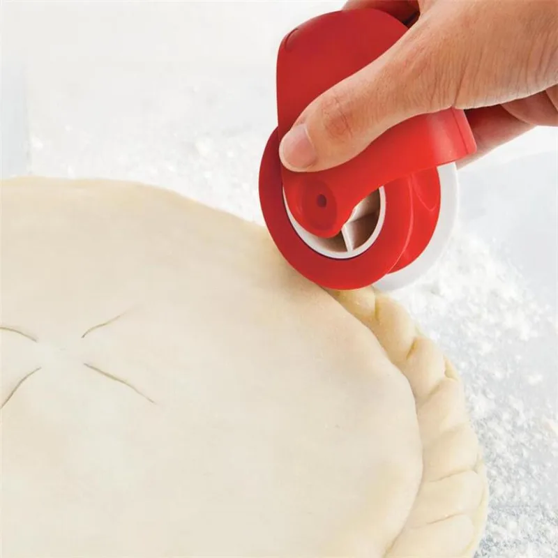 

Pastry Dough Lattice Cutter Pizza Pie Decoration Gadget Plastic Roller Wheel Cutter Crust Noodle Roll Fancy Knife Baking Cutter