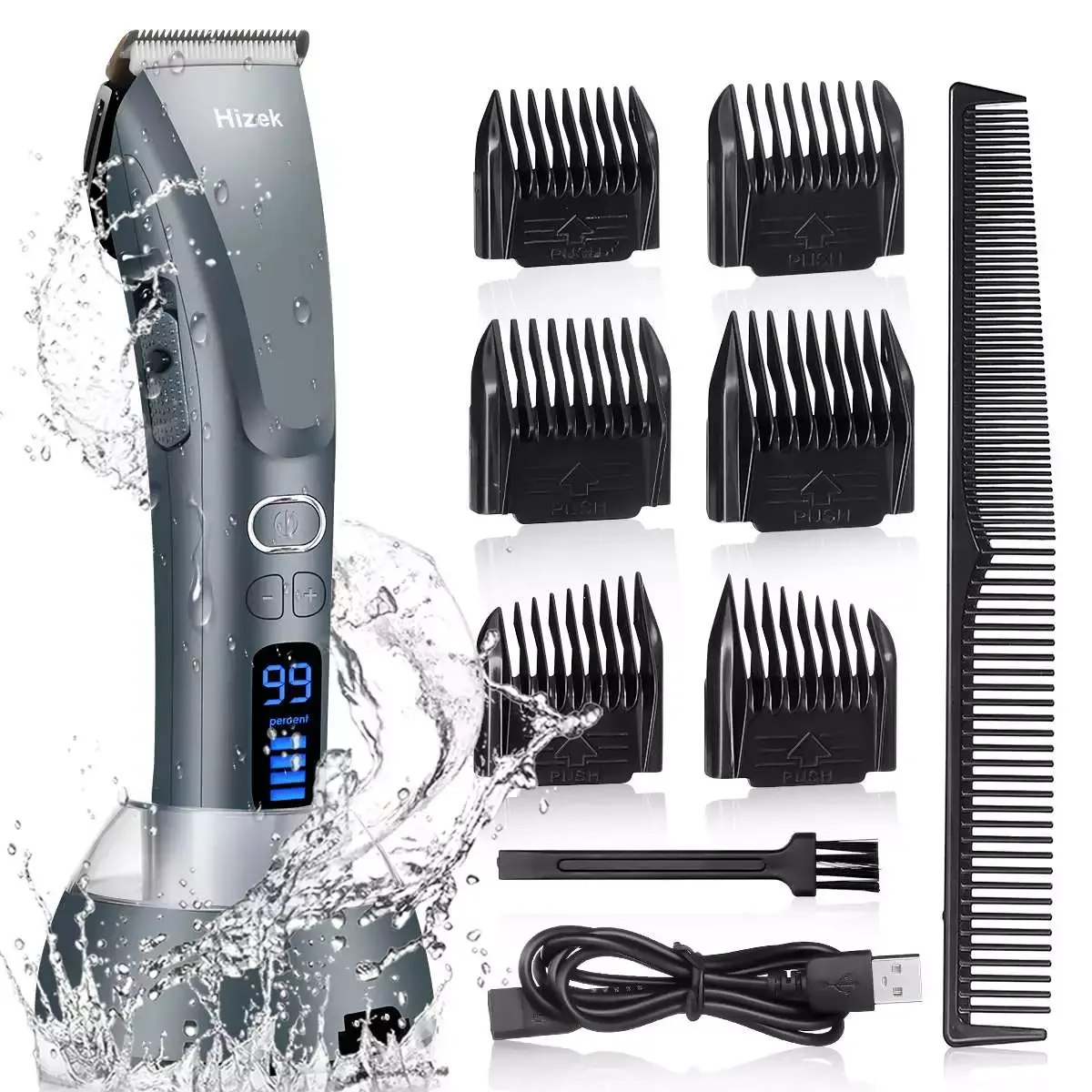 

NEW2023 Waterproof Precision Hair Trimmer Clipper USB Rechargeable Professional Hair Trimmer