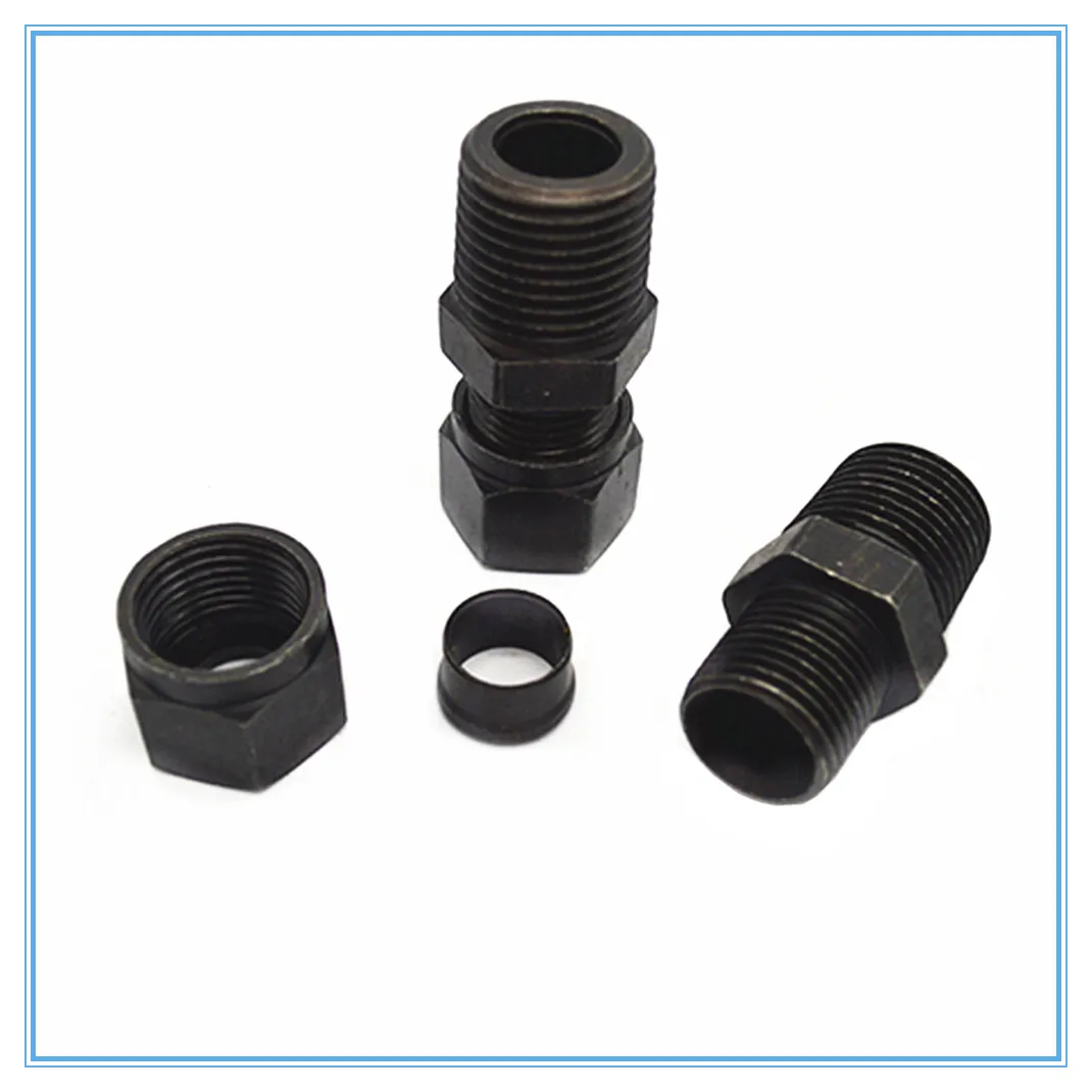 

The common thread straight end type card sleeve joint pipe joint is M10*1 M12 M14 M16 M18*1.5