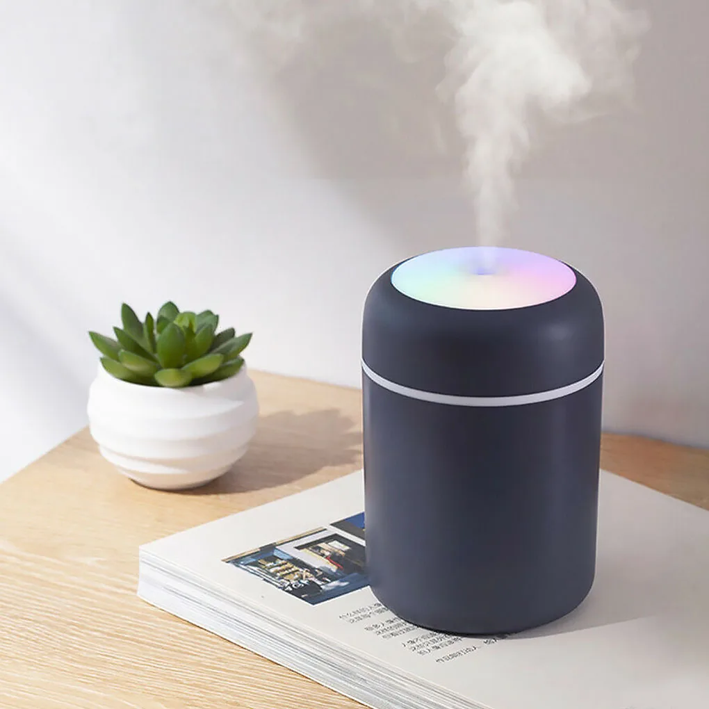 

Portable Low Noise Diffuser Atmosphere Light Mist Sprayer Aroma Diffuser Mini Humidifier 300ml Bedroom Office Living Room