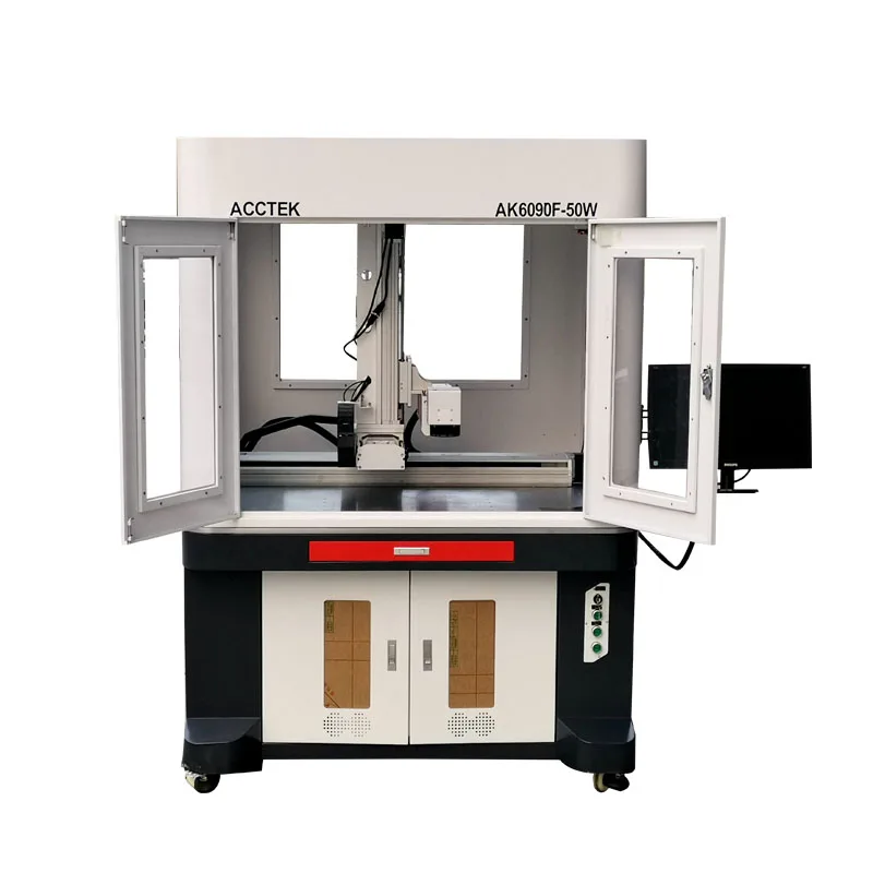 

Big size 6090 Laser marking machine 20W 30w 50w 100w Fiber GALVO Engraving price for Carbon steel stainless
