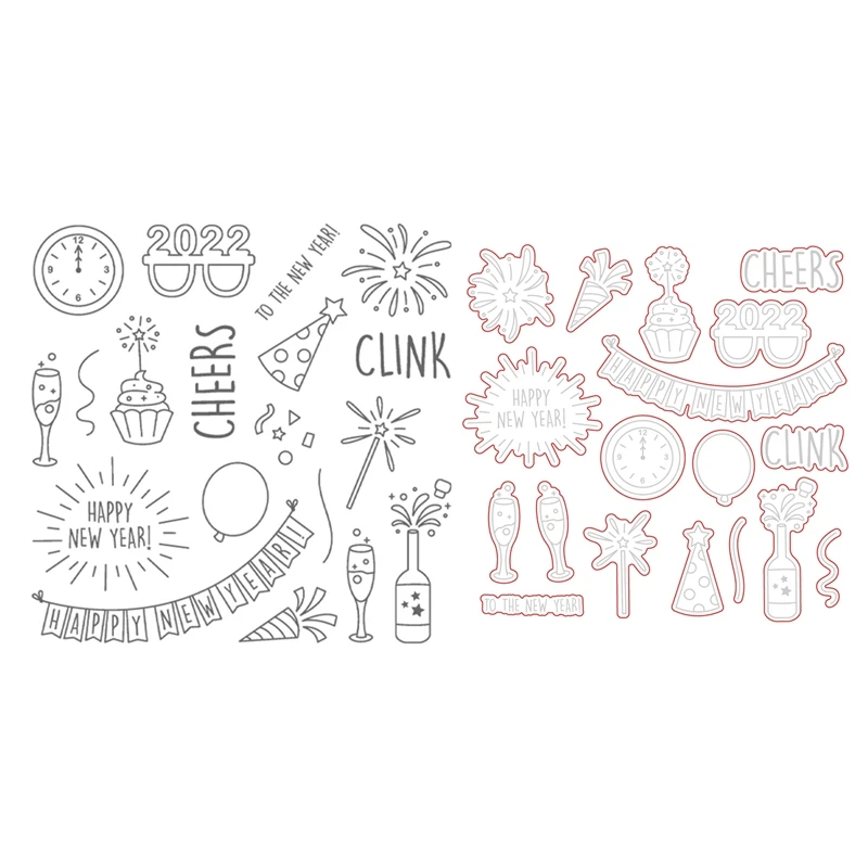 HonB Рождественский декор вырубные штампы и прозрачные для изготовления бумаги