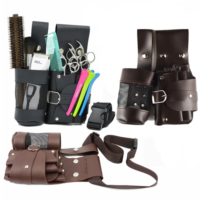 

Waist Pack Hair Scissors Comb Bag Hairdressing Tool Hairpin Bottle Bag with Removable Belt Multifunctional Storage Bag