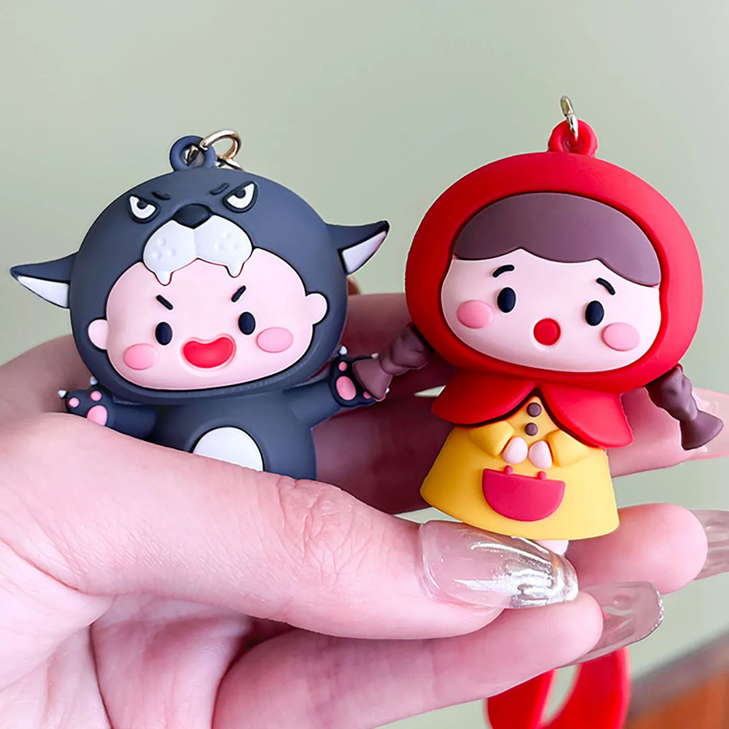 Женский брелок с героями мультфильмов милая маленькая красная Подвеска для