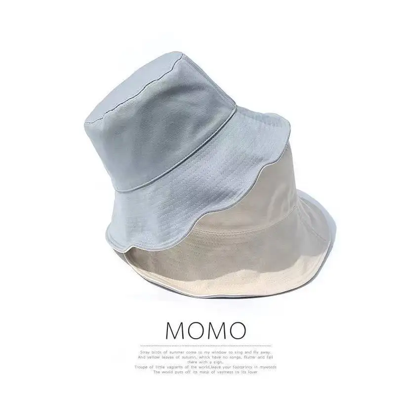 

Women Bucket Hat Double-Sided Solid Color Wearing Cap Summer Outdoor Breathable Sunscreen Fisherman Hat Foldable Beach Cap