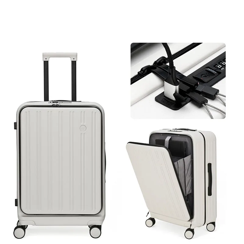 

Travel Suitcase Women Durable Rechargeable Small Boarding Cabin Light Trolley Luggage G2120-G2124 Morliron