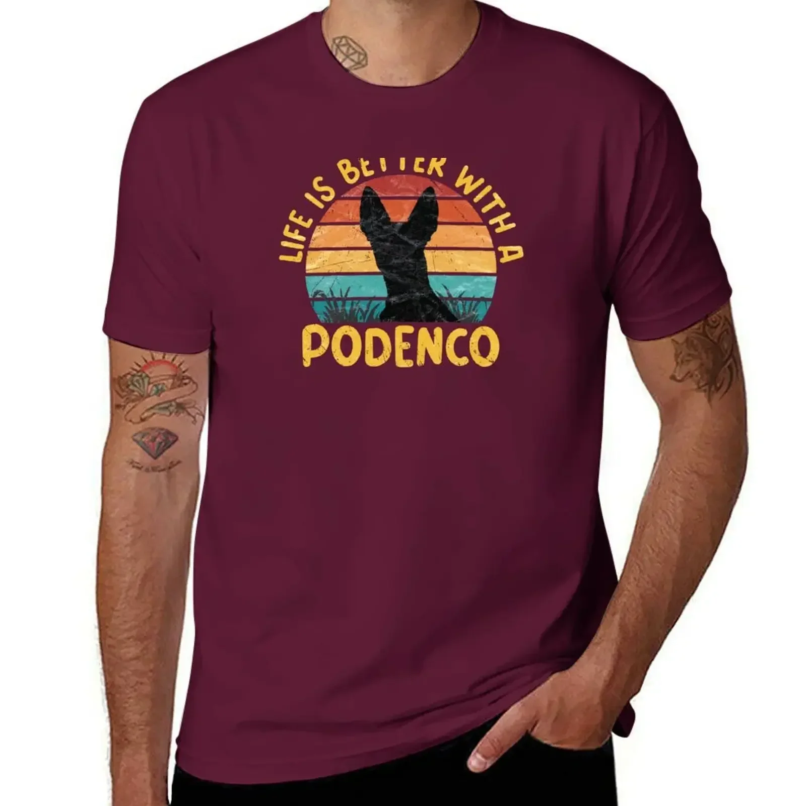 Podenco - Life Is Better With A Podenco Футболка больших размеров, мужские футболки для тренировок (art.: 3920dbdd392e0) - 3920dbdd392e0