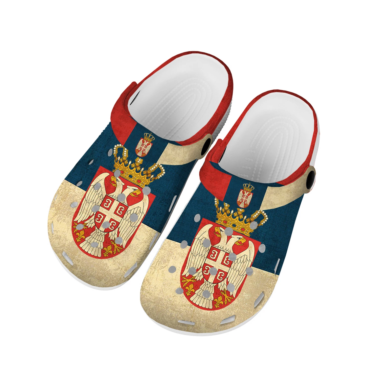 

Serbian Flag Home Clogs Custom Water Shoes Mens Womens Teenager Serbia Shoe Garden Clog Breathable Beach Hole Slippers