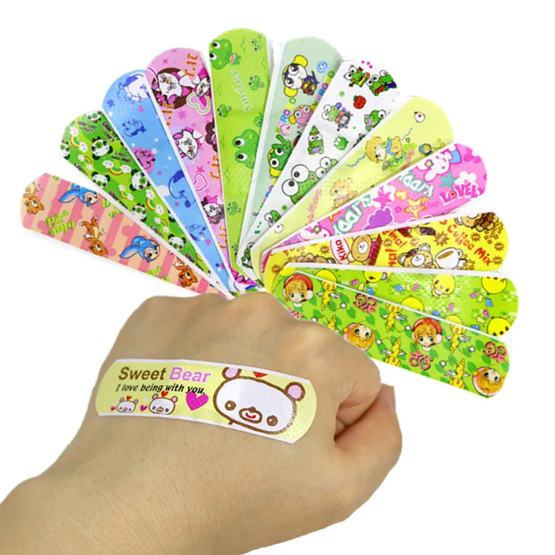 120pcs/set Waterproof Breathable Band Aid Cartoon Animal Panda Frog Skin Wound Plaster for Kids Children Patch First Aid Bandage